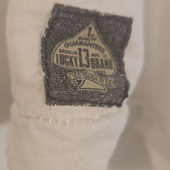 Lucky brand white Short Sleeve Tee with Crew Neck and Graphic Detail - Picture 4 of 6